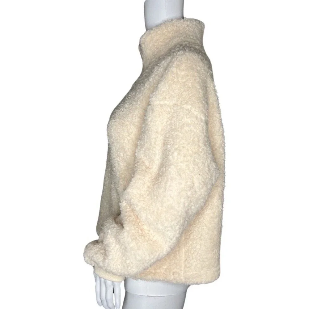 Love Tree Shirt Womens Large Cream Ivory Fleece Sweatshirt‎ Neutral Minimalist